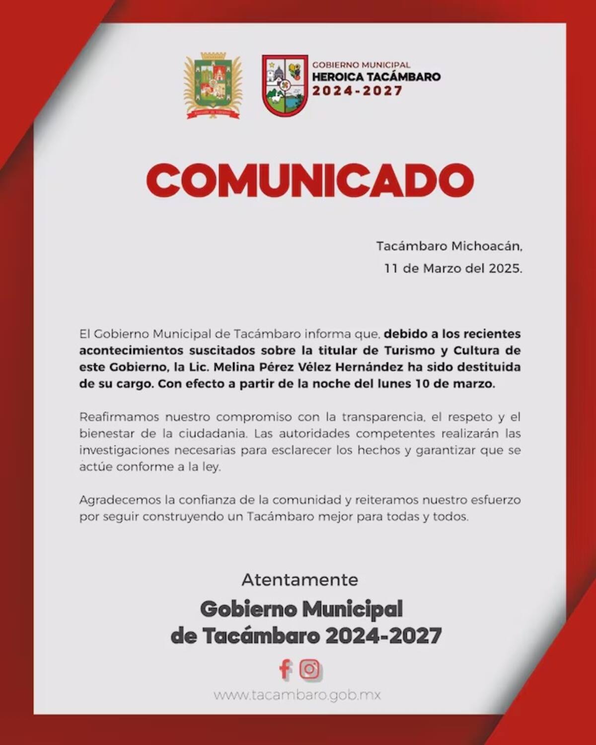 La Secretaria de Turismo, Melina Pérez Vélez, fue separada de su cargo por el polémico video donde ríe por la caída de un joven desde la tirolesa en Tacámbaro. | Especial