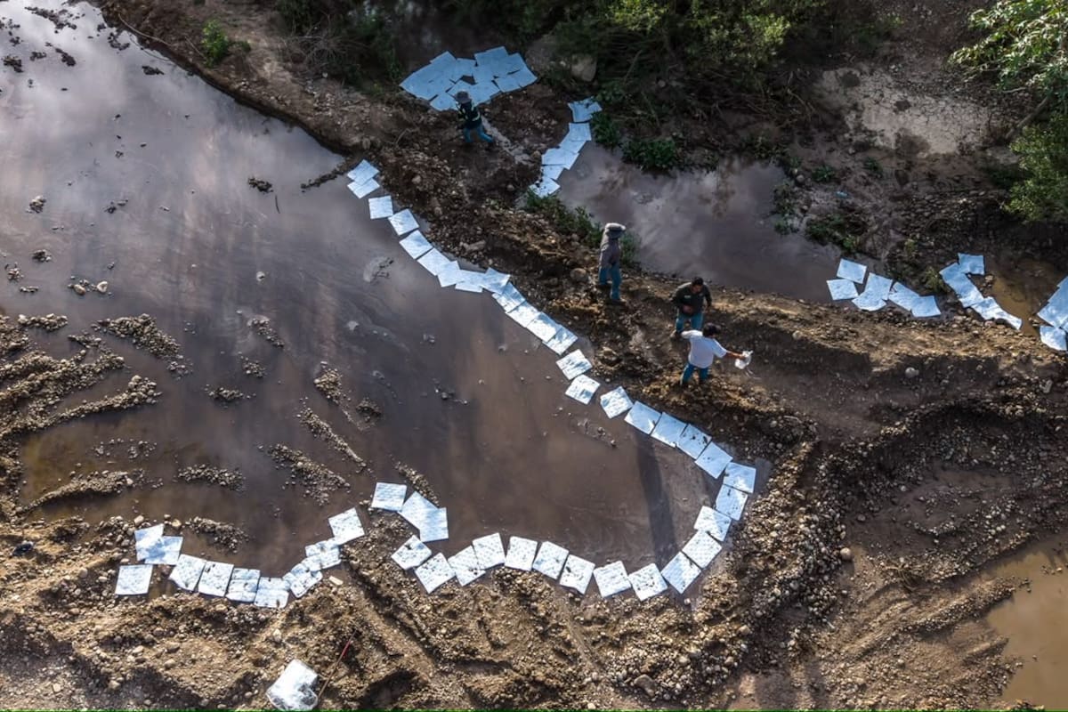 Derrame de 9 mil litros de diésel contamina arroyo de Rosarito; instalan barreras