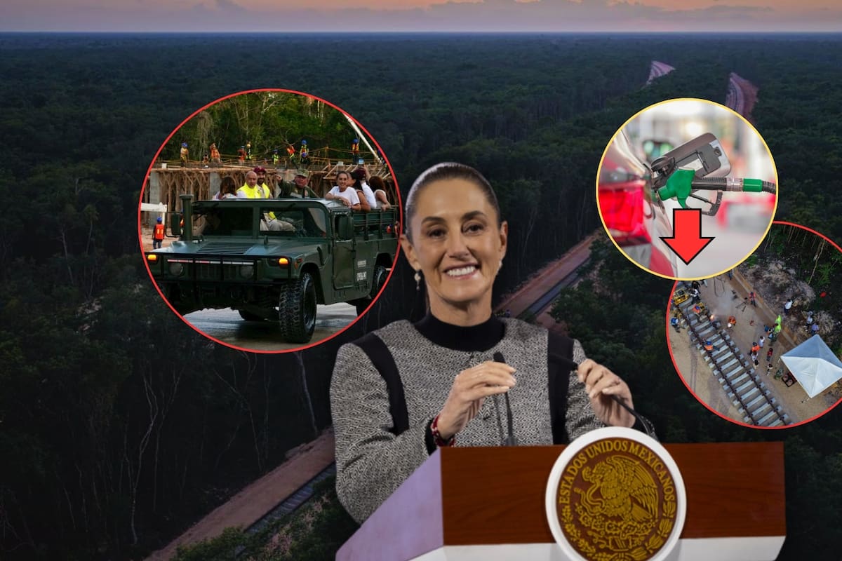 Claudia Sheinbaum confirmó que bajará el precio de la gasolina gracias al Tren Maya de carga, a pesar de haberse “desviado” del plan original de AMLO