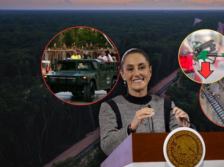 Claudia Sheinbaum confirmó que bajará el precio de la gasolina gracias al Tren Maya de carga, a pesar de haberse “desviado” del plan original de AMLO