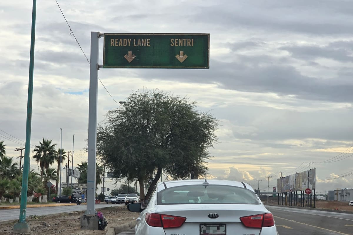 1 hora de tiempo de espera en cruces de garita Nuevo Mexicali