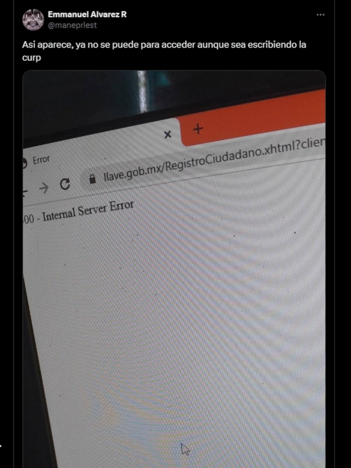Más fallas en la inscripción en línea a la Beca Rita Cetina. | Tomada de X