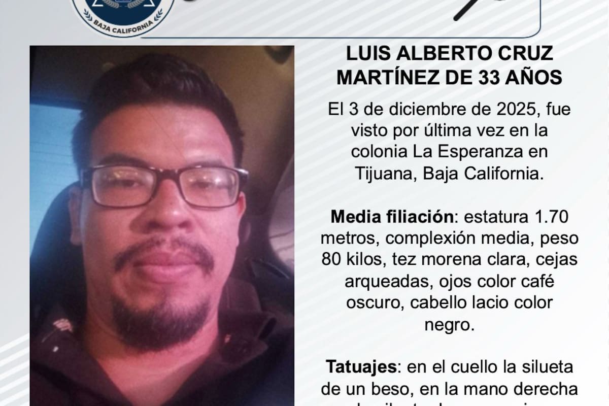 Se busca Luis Alberto Cruz Martínez de 33 años