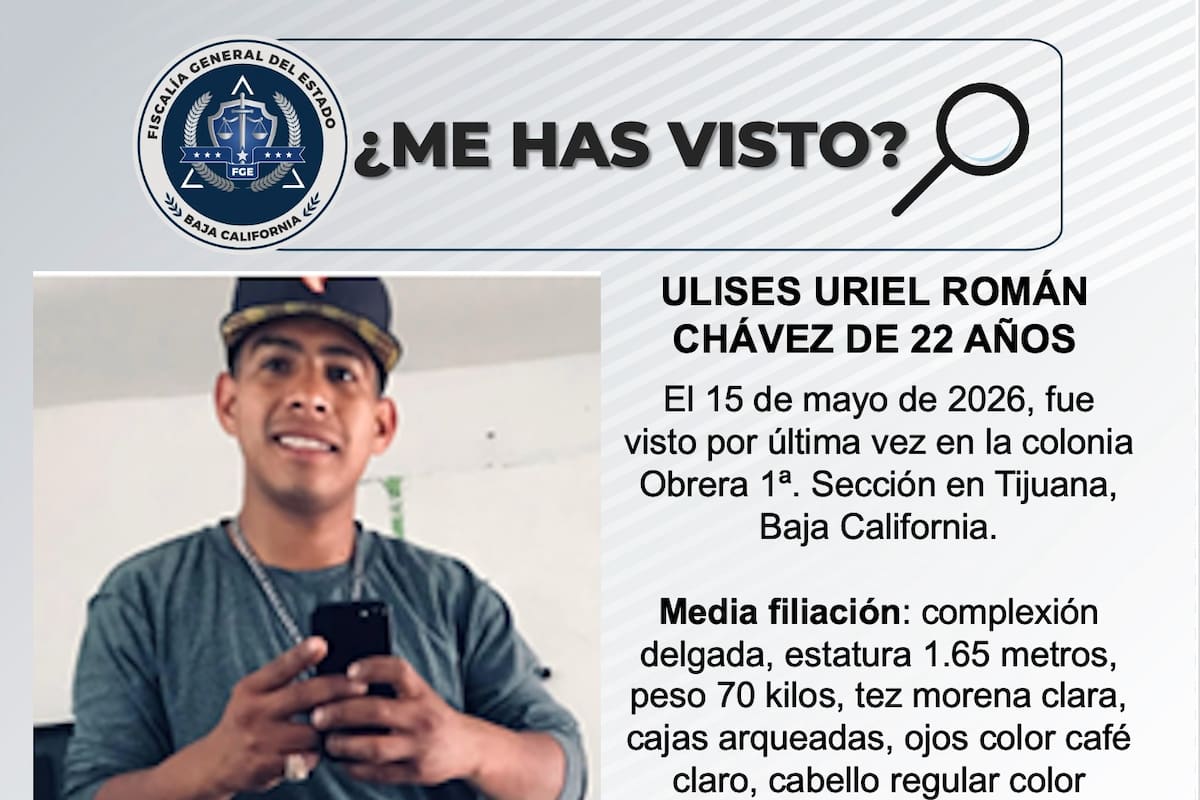 Se busca a Ulises Uriel Román Chávez de 22 años