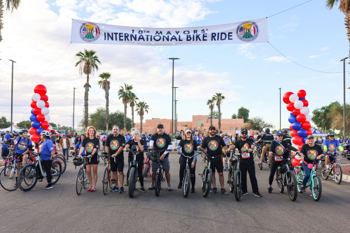 Paseo ciclista internacional unió a San Luis, Arizona, con San Luis Río Colorado