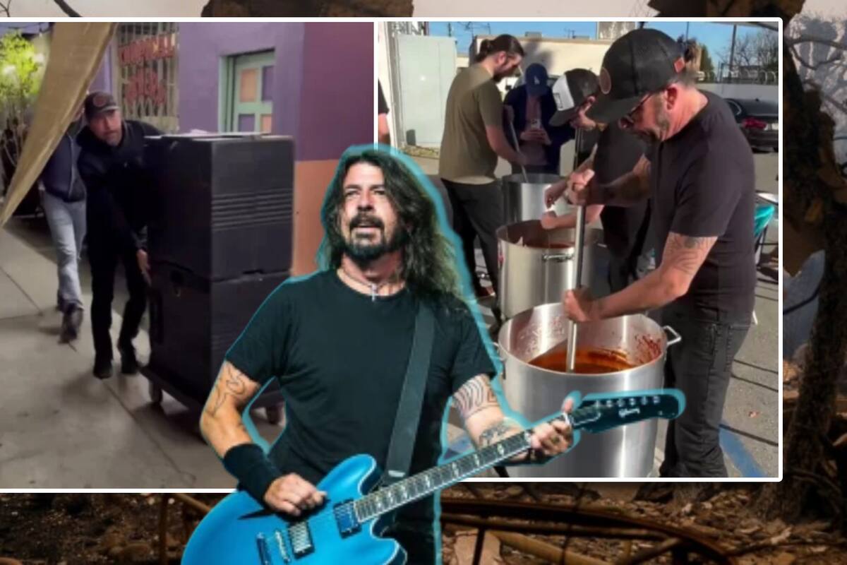 Dave Grohl celebró su cumpleaños cocinando para damnificados en incendios de Los Ángeles