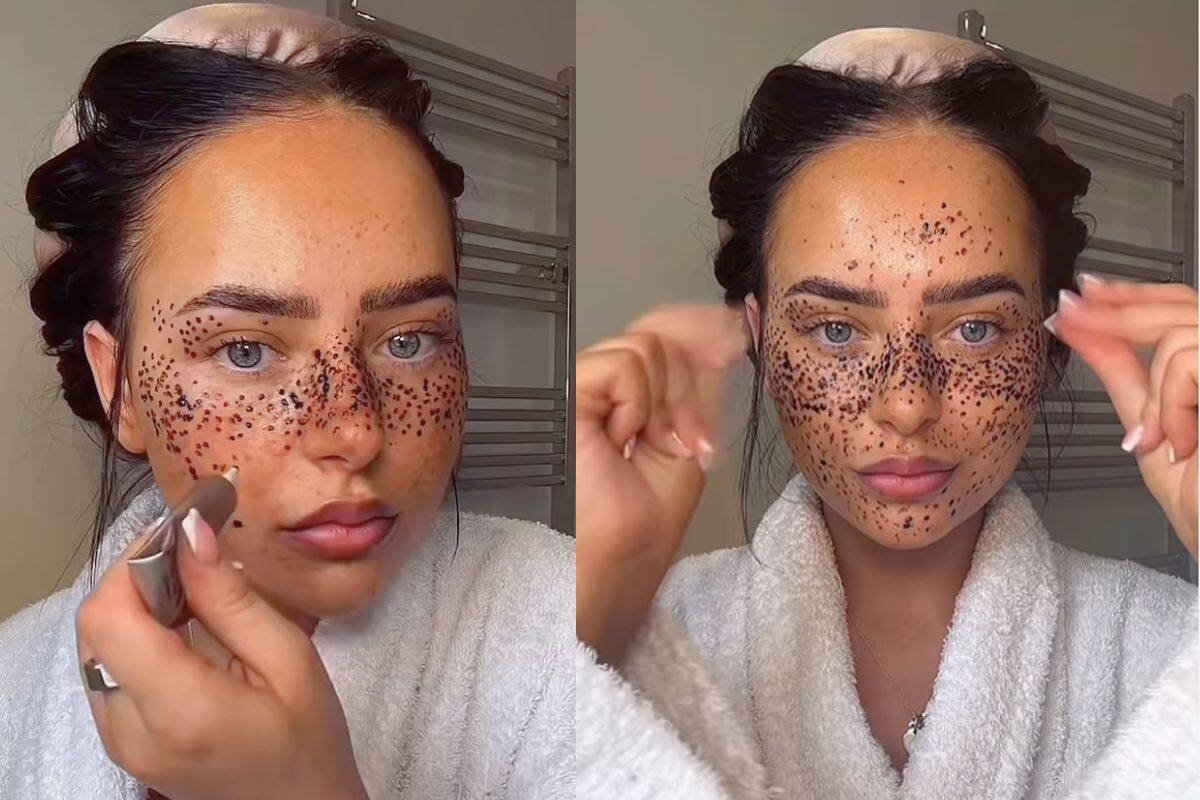 VIDEO de influencer que se pintó pecas causa indignación