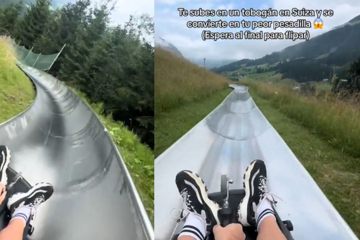 El influencer Williemgc muestra el extremo tobogán que se encuentra en Suiza