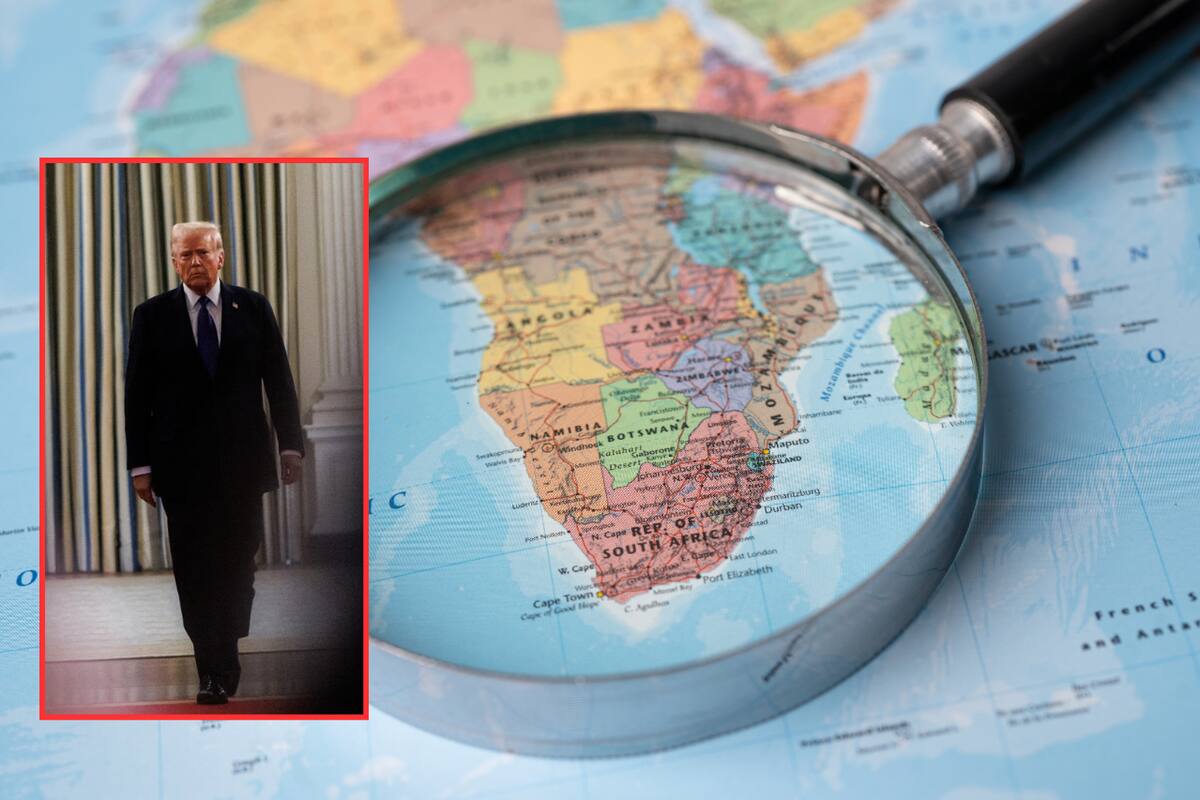 Sudafricanos rechazan la oferta del presidente Donald Trump de brindar refugio a afrikáners. | Crédito: EFE y canva