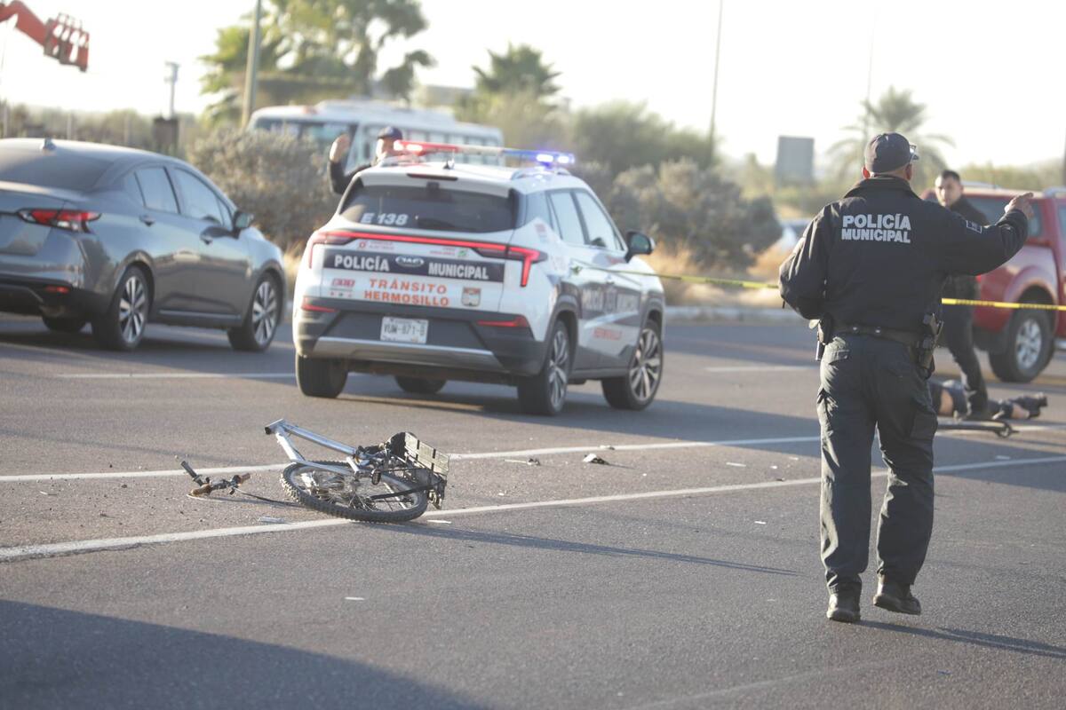 Hermosillo: Fallece ciclista arrollado por vehículo en la Carretera a La Colorada