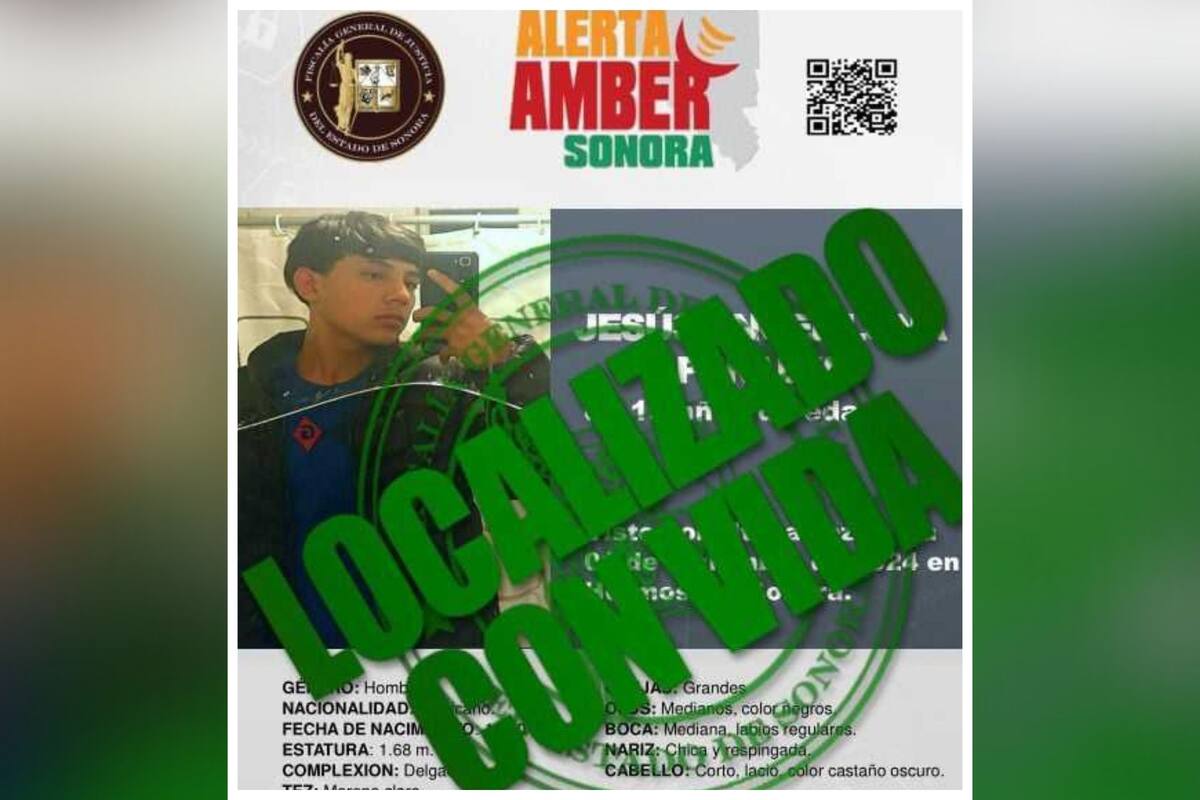 Localizan sano y salvo a menor reportado como desaparecido en Hermosillo