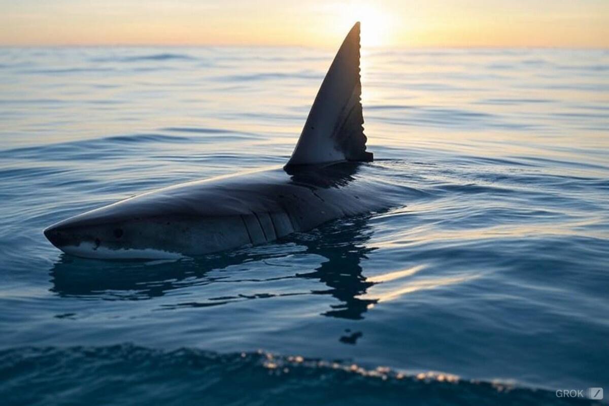 Avistan tiburón de 5 metros en campo pesquero de Huatabampo, esto se reporta