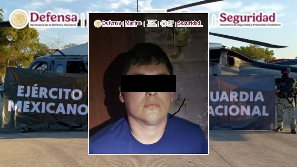 Mauro "N", presunto piloto de Los Chapitos, fue detenido, informó Omar García Harfuch. | Especial GH