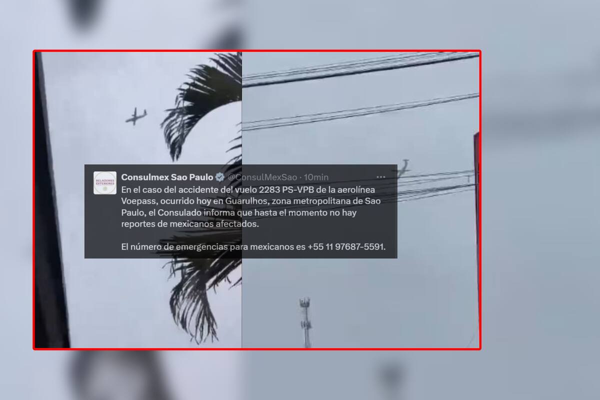 Mueren todos los pasajeros de avión en Brasil; no se reportan mexicanos