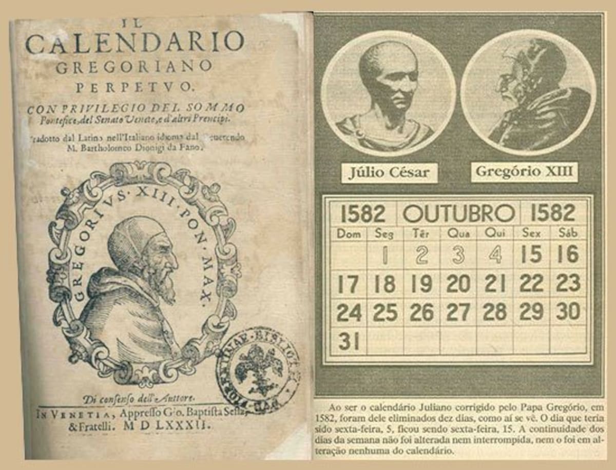 Anuncio del cambio de calendario.