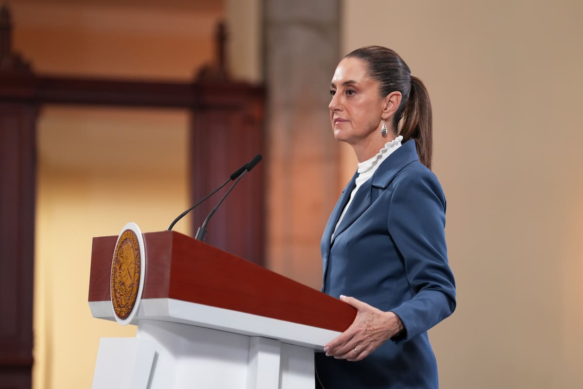 La presidenta Claudia Sheinbaum Pardo en su "Conferencia del Pueblo" del 27 de mayo del 2025. | Crédito: Presidencia