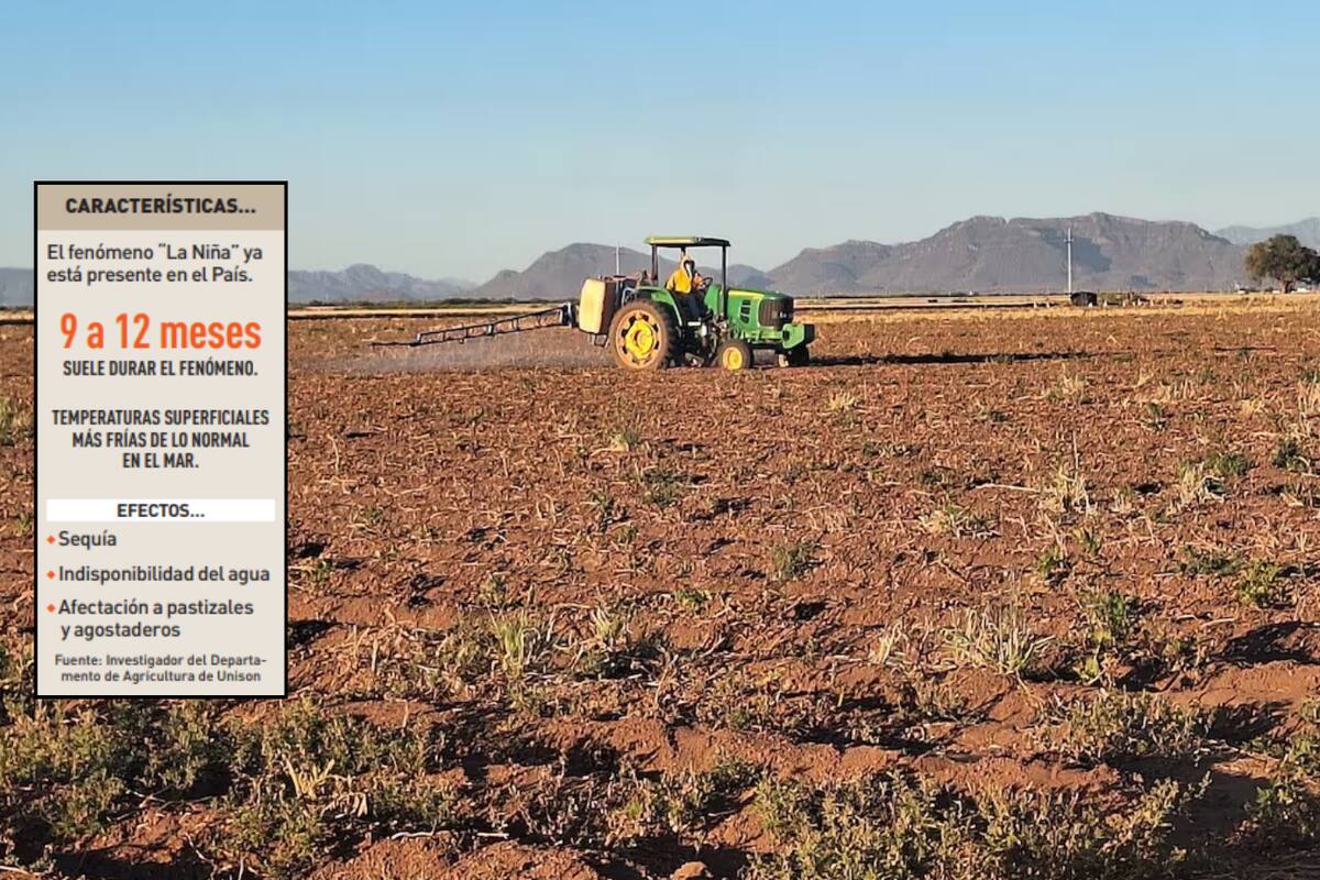 Esperan  más sequía  en Sonora  por ‘La Niña’