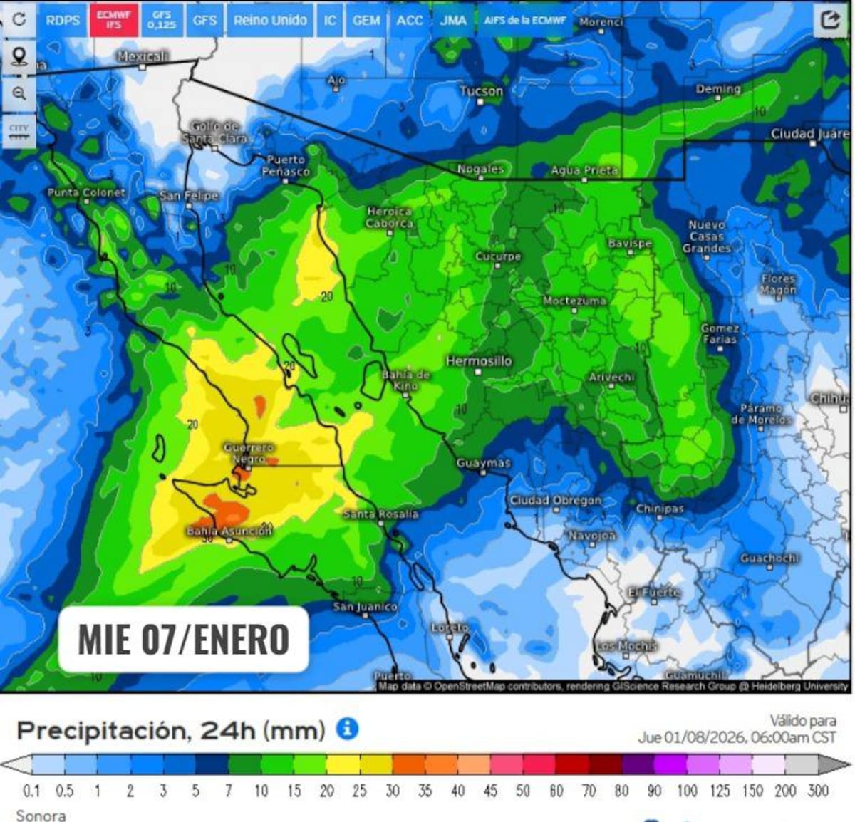A partir del miércoles se prevén lluvias de ligeras a moderadas en distintas regiones del Estado, principalmente en el Centro, Norte y Oriente.