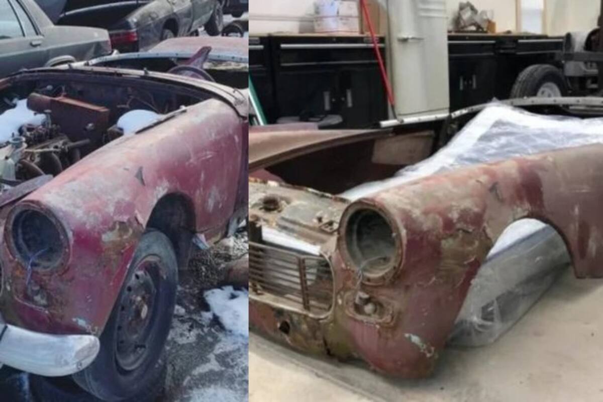 Compra un auto viejo para transformarlo en una cama para su hijo