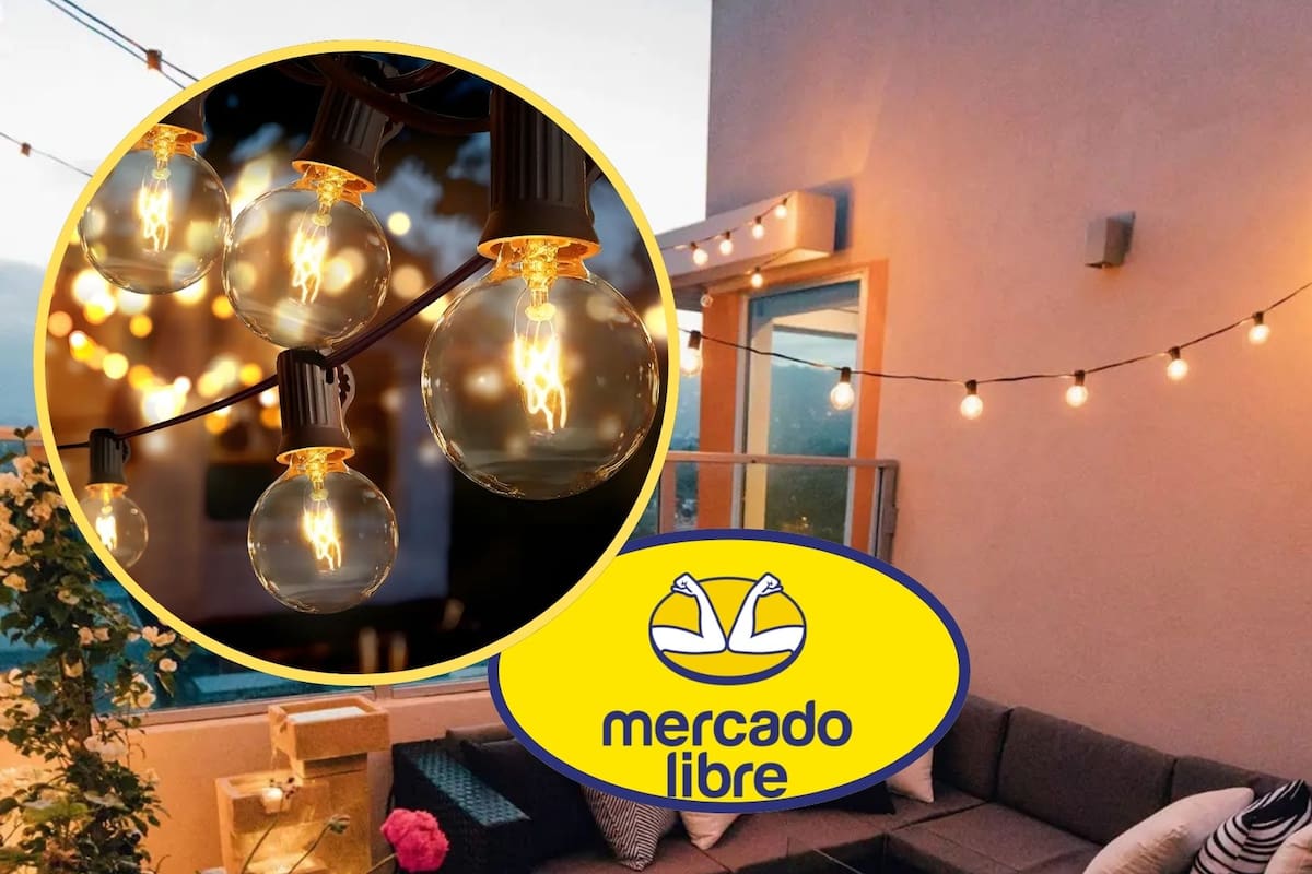 Mercado Libre rebaja 21% la guirnalda de luces vintage Ununmx de 15 metros a solo $218 MXN, un modelo ideal para jardín que cuenta con una excelente calificación de 4.8 estrellas