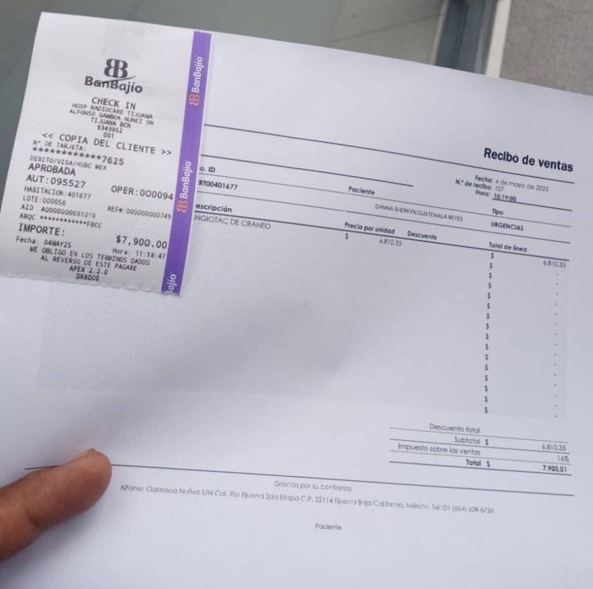 Los costos del tratamiento de Danna Sherlyn son muy altos.