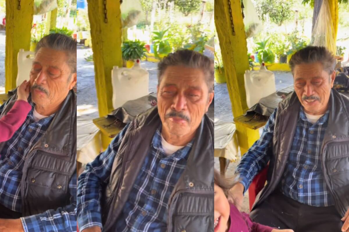 TikTok: abuelo se viraliza por dejarse maquillar por su nieta