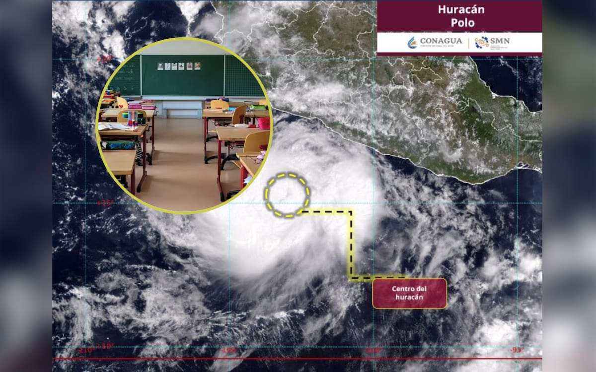 Tras anunciar el fortalecimiento de Polo como Huracán categoría 1, dos estados han decidido suspender clases en México. | Especial GH