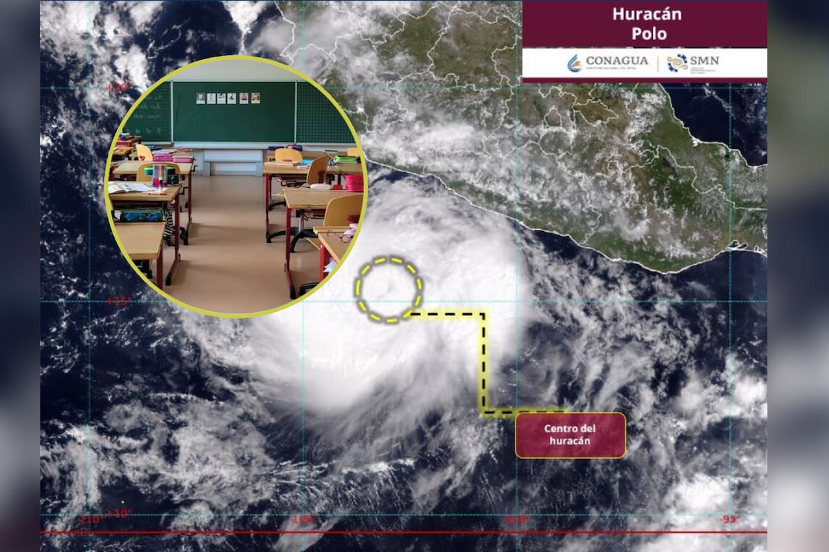 Polo se fortaleció a Huracán categoría 1 y dos estados ya suspendieron clases por prevención