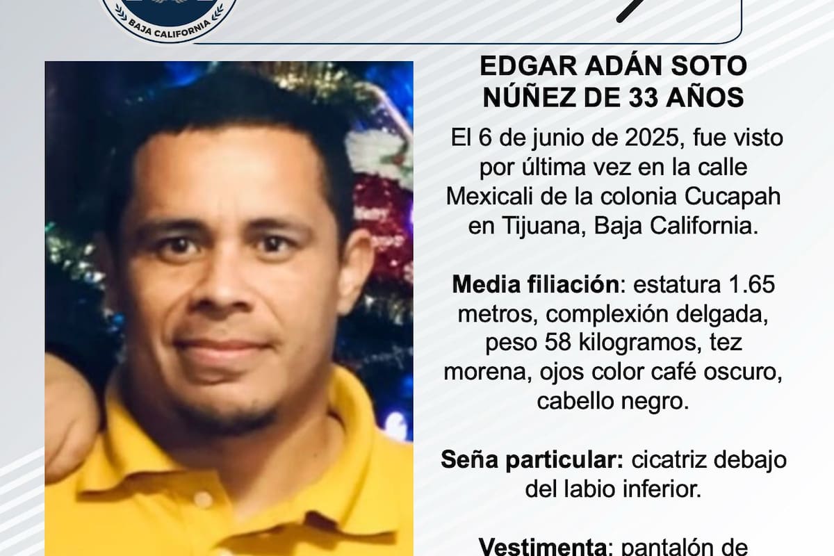 Se busca a Edgar Adán Soto Núñez de 33 años