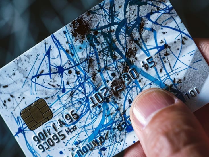 ¿Es recomendable escribir o firmar sobre una tarjeta de crédito?