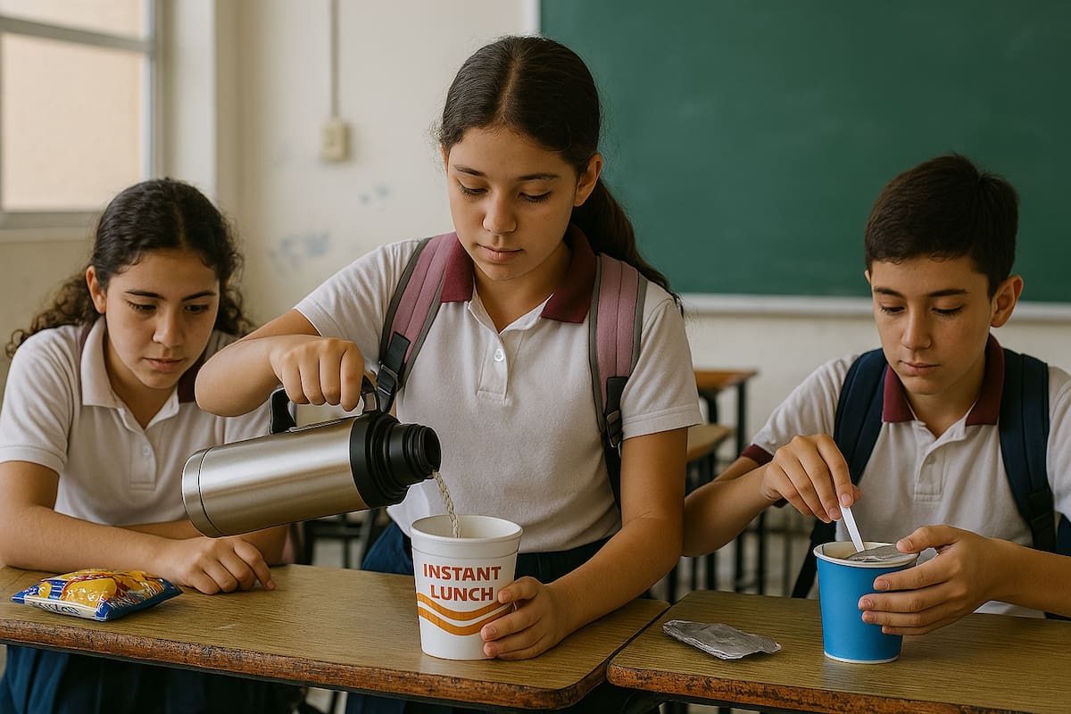IMAGENES | Así se verían los niños si traficaran comida chatarra en las escuelas según Chatgpt