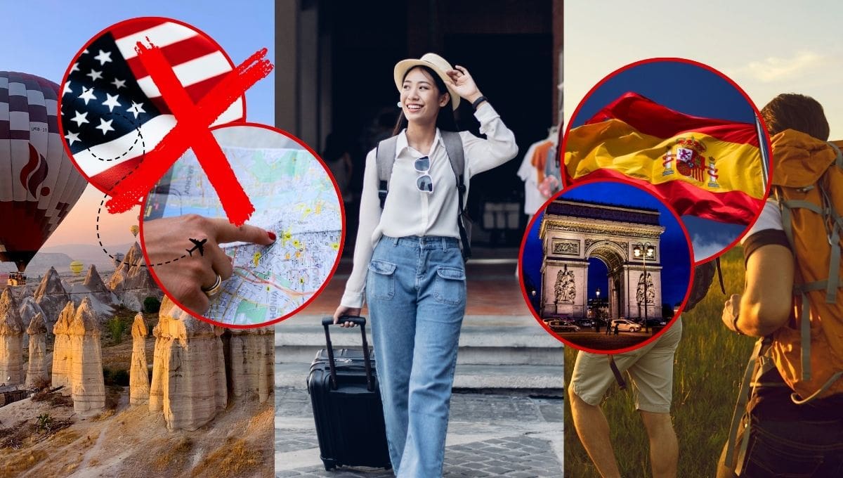 Cada vez más estadounidenses están viajando al extranjero, mientras que el turismo internacional hacia Estados Unidos sigue disminuyendo.