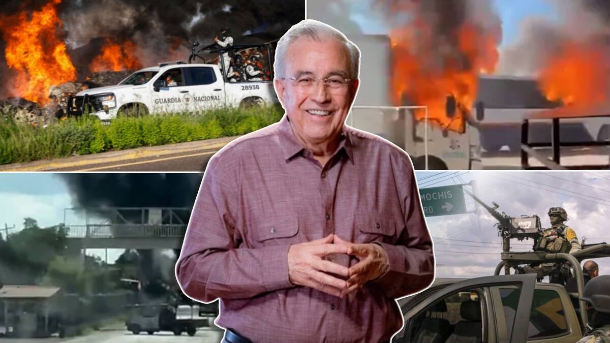 Gobernador de Sinaloa minimiza la violencia del “jueves negro” en Culiacán. FOTO: Especial