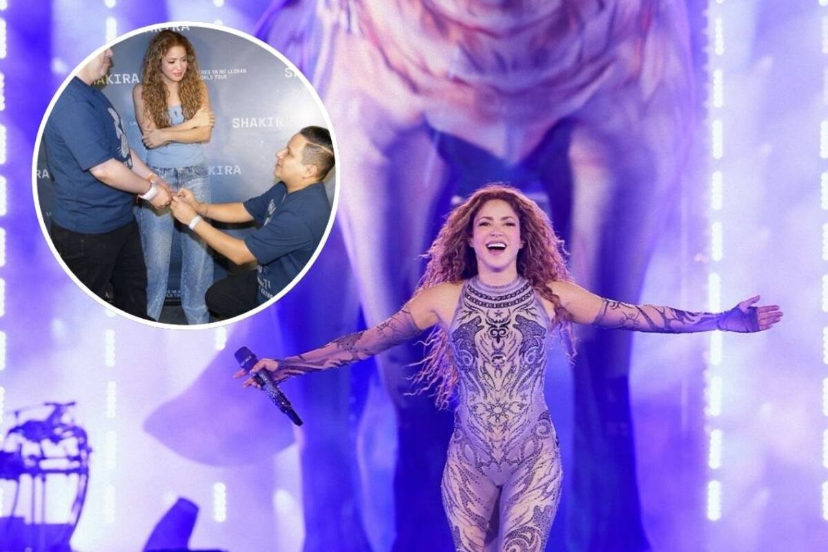 Pareja se compromete frente a Shakira, en redes sociales reaccionan a la reacción de la cantante