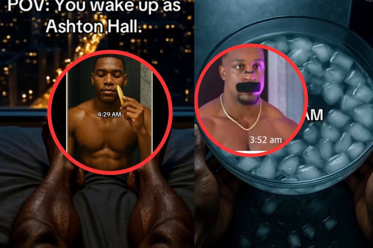 Recrean en video un “POV” de la rutina matutina del influencer Ashton Hall