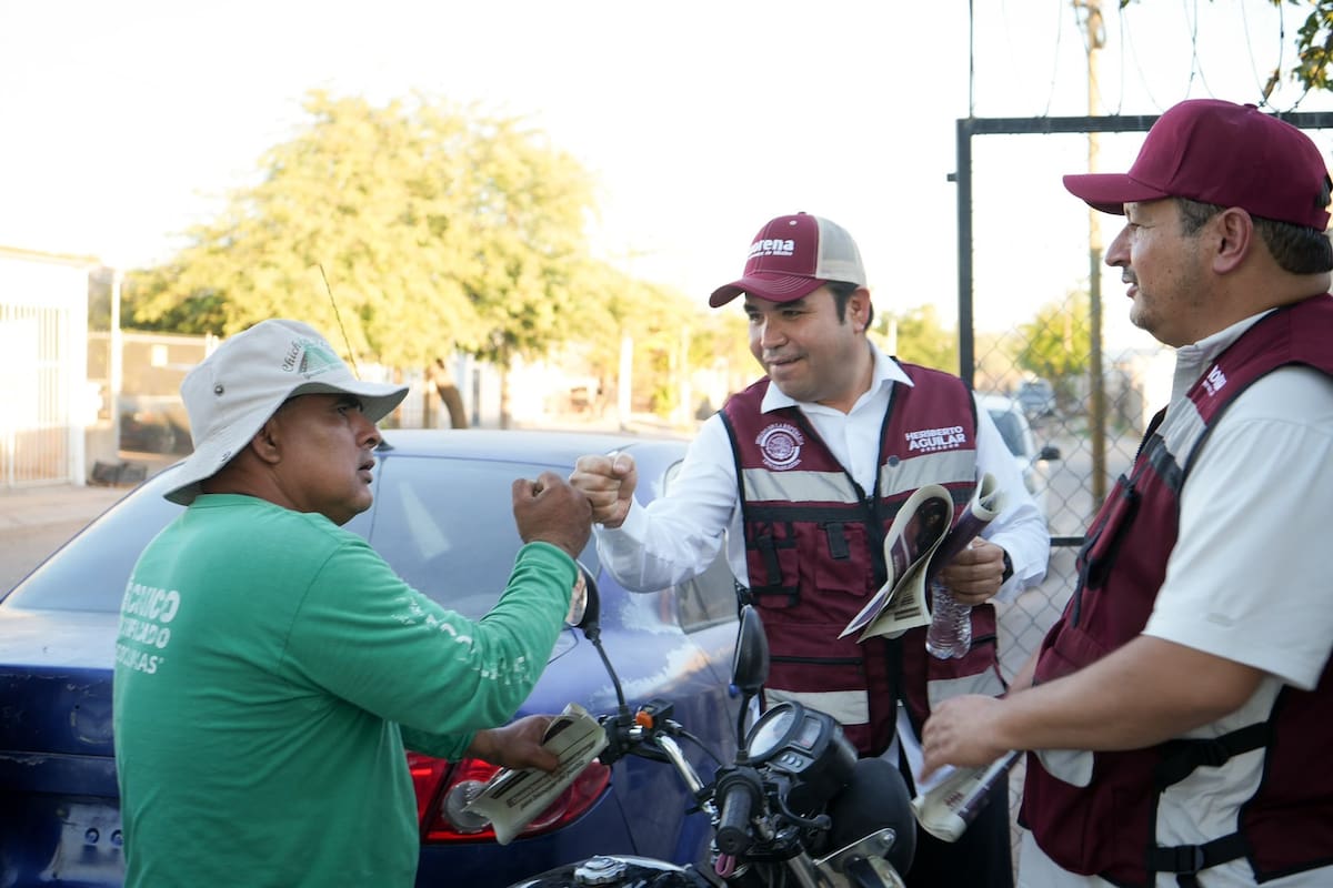 “El poder es humildad”: Aguilar y Mendoza dialogan casa por casa en Las Placitas. | Crédito: X @juntosheriberto