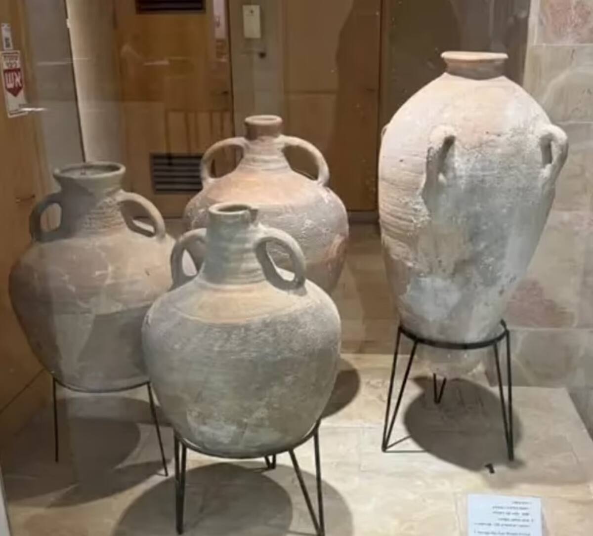 La jarra, que databa entre el 2200 a.C. y el 1500 a.C., se encontraba expuesta sin una vitrina, ya que el museo sigue una política de acercar los objetos arqueológicos al público. Foto: Museo Hecht