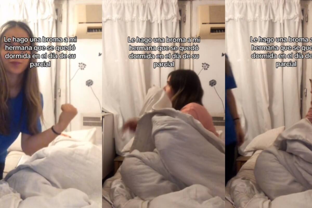 Joven le gasta una broma a su hermana: ¡le hace creer que se quedó dormida y perdió su examen!