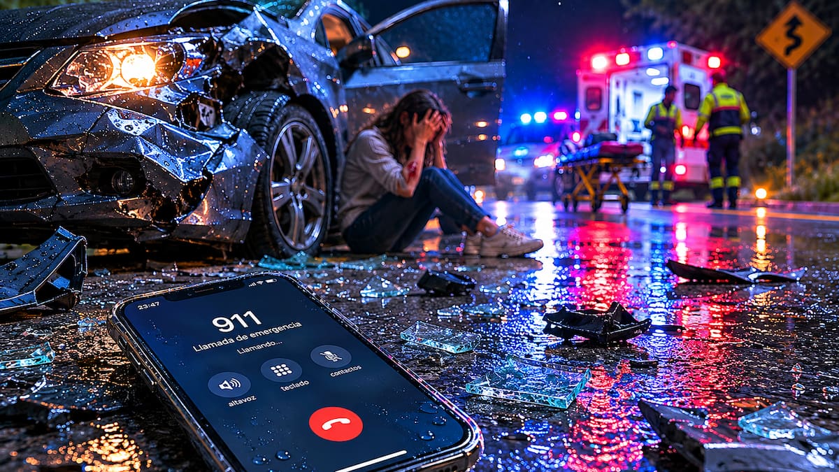 La función poco conocida del iPhone que salvó a una conductora en Reino Unido tras un accidente y una explosión del vehículo