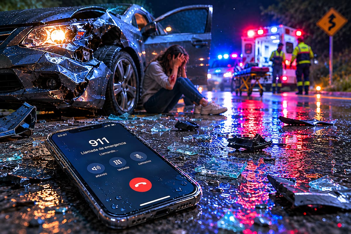 La función poco conocida del iPhone que salvó a una conductora en Reino Unido tras un accidente y una explosión del vehículo