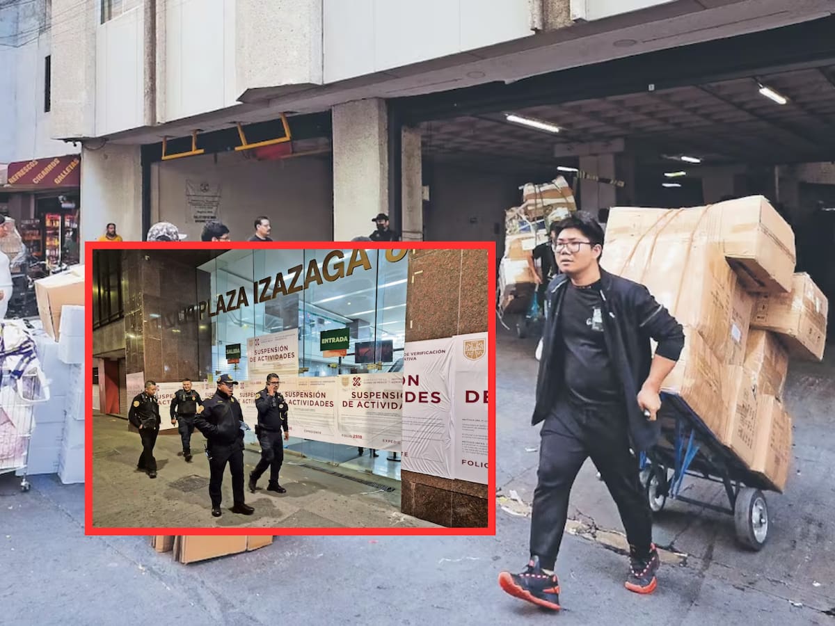 La Plaza Izazaga quedó suspendida por las autoridades: Comerciantes desalojan la Plaza Izazaga 89 tras decomiso de mercancía pirata.