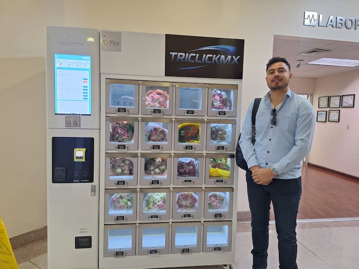 Joven emprendedor de Hermosillo lanza primera máquina de arreglos florales en Sonora