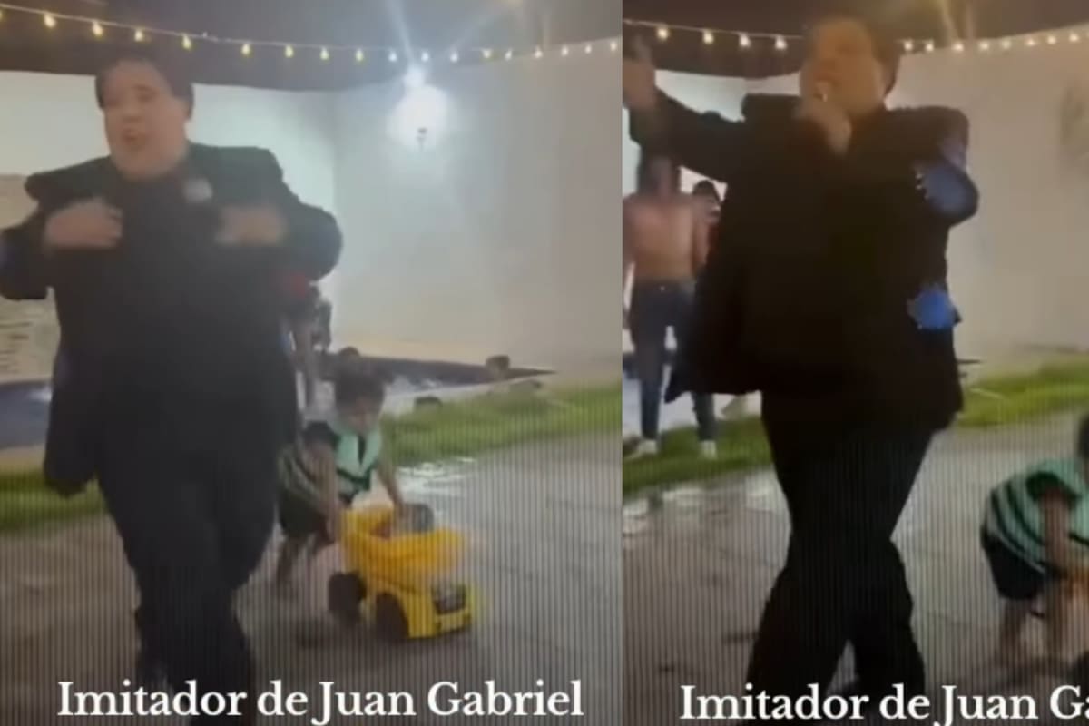 “Ese bebé no tenía nada que hacer en la pista” Imitador de Juan Gabriel tropieza con un niño mientras cantaba, pero decide no detener el show