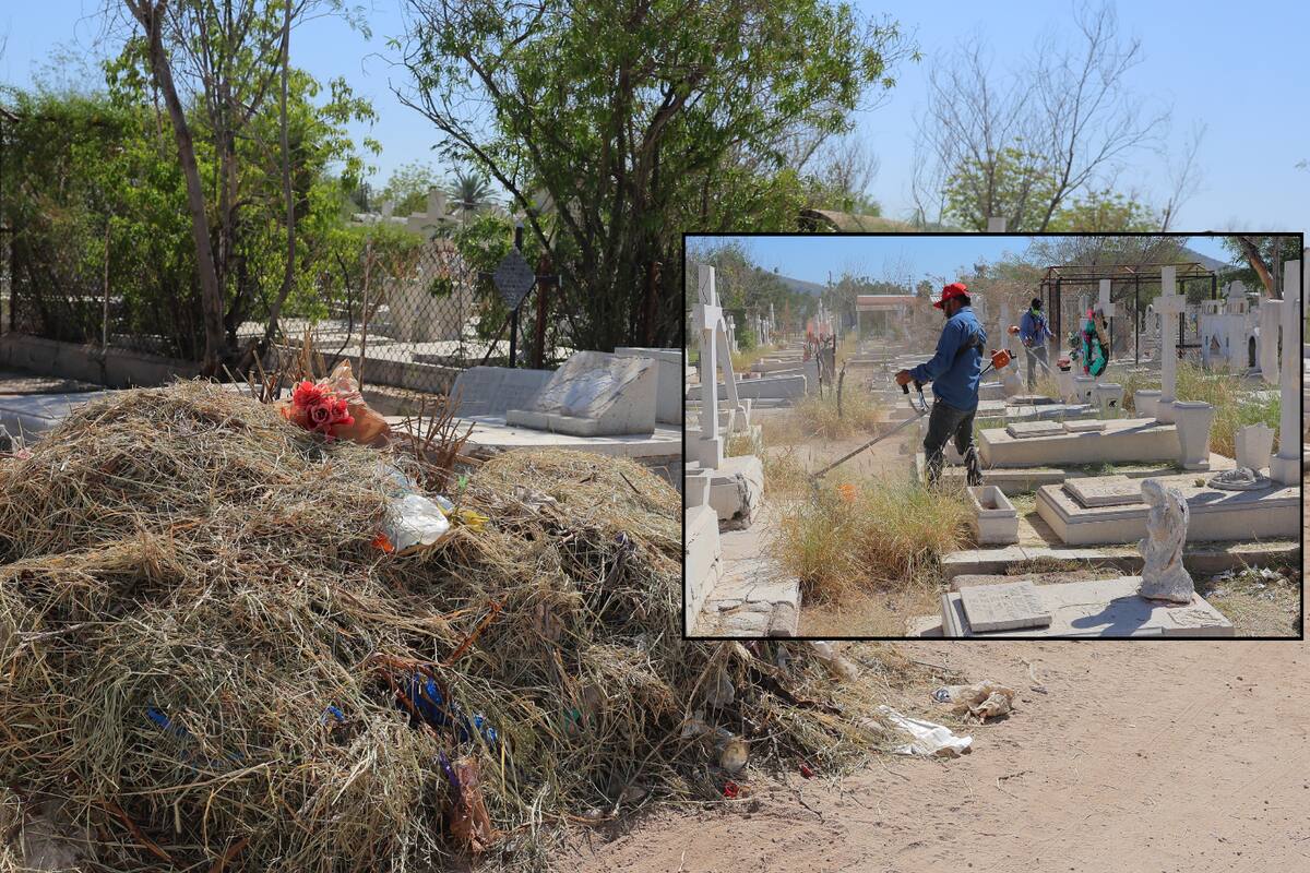 Avanza la limpieza de panteones en Hermosillo para el Día de Muertos