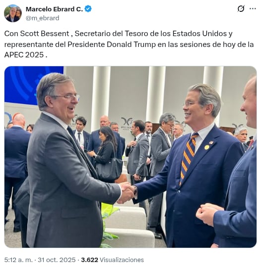 Crédito: X @m_ebrard