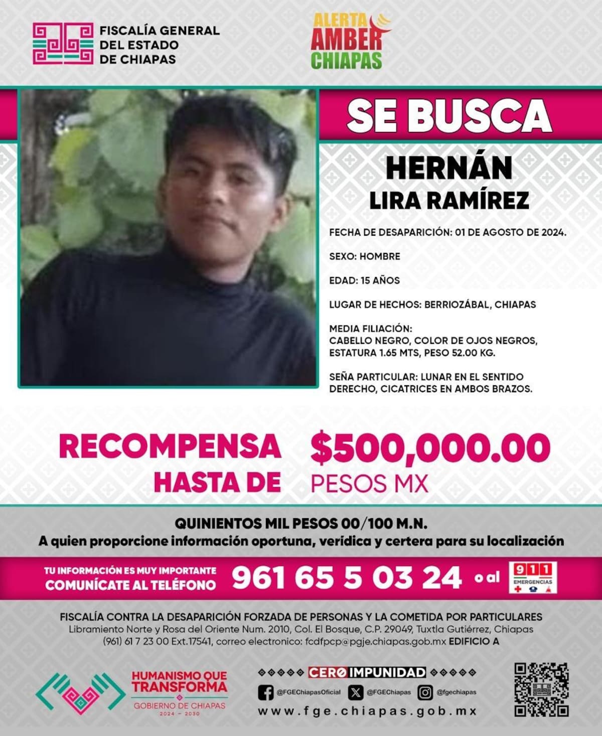 Realizaron una jornada con la esperanza de que alguien pueda brindar alguna información. Foto: Cortesia