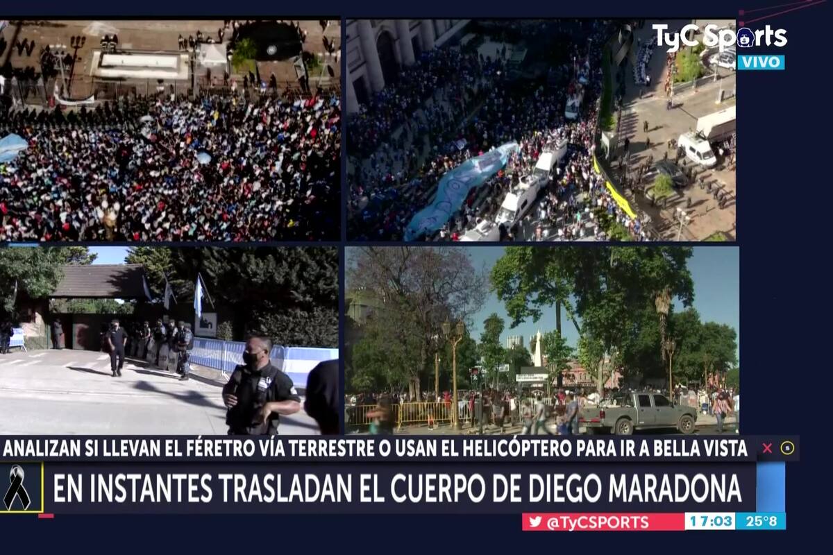 Termina velatorio de Maradona por inseguridad; retiran cuerpo de Casa Rosada