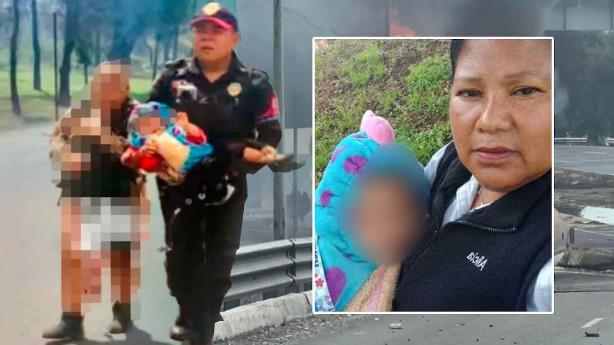 Azulet, la bebé protegida por su abuela Alicia Matías durante una explosión en Iztapalapa, presentó quemaduras en su rostro.