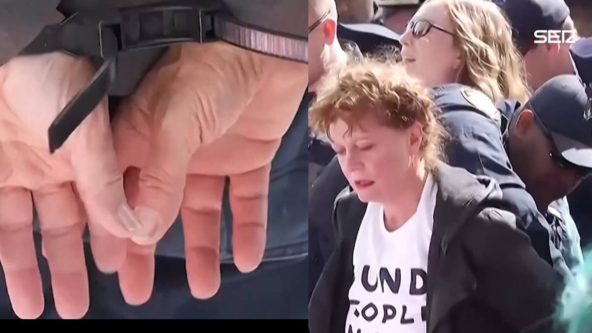 Susan Sarandon y Hannah Einbinder son detenidas durante protesta contra Netanyahu en Nueva York