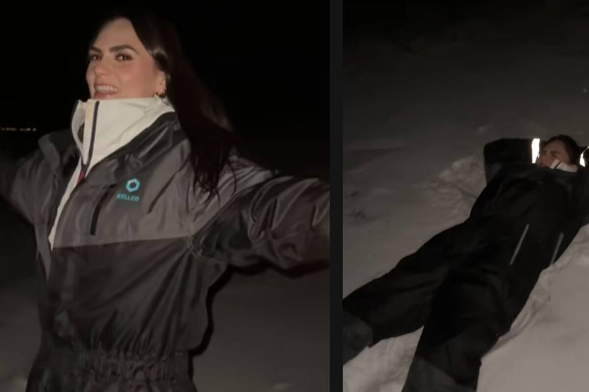 “¿No duele?”: Una mujer se lanza a la nieve por primera vez y descubre la verdad